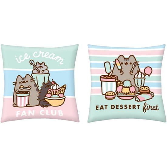 Halantex Obojstranný vankúš mačička Pusheen - Ice cream fan club