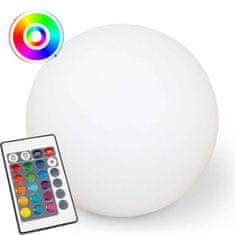 Volteno Solárne záhradné svietidlo LED Guľa RGB 20cm + diaľkové ovládanie