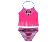 Disney Neónovo ružové plavky Minnie Mouse DISNEY so strapcami s aztéckou potlačou 4-5 let 104-110 cm