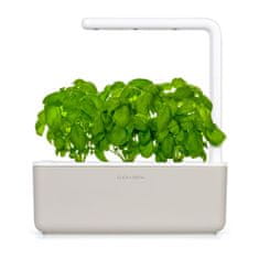 Click and Grow Smart Garden 3 inteligentný kvetináč + 3ks kapsúl so semienkami bazalky, béžový