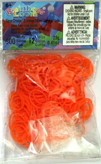 Rainbow Loom Original-gumičky-300ks- neón oranžová