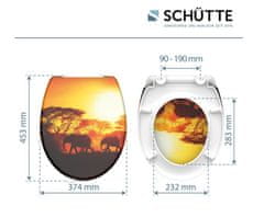 Schütte WC sedátko AFRICA | Duroplast, Soft Close s automatickým klesáním