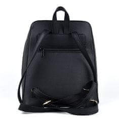 VegaLM Dámsky kožený ruksak z prírodnej kože v čiernej farbe