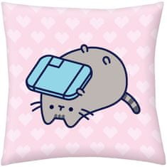 Halantex Obojstranný vankúš mačička Pusheen chatuje