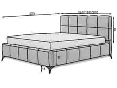 nabbi Čalúnená manželská posteľ s roštom Molina 180 - tmavozelená