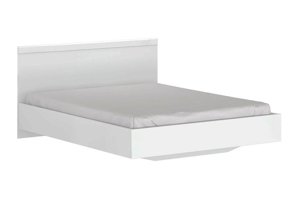 KONDELA Manželská posteľ Lindy 160x200 cm - biela