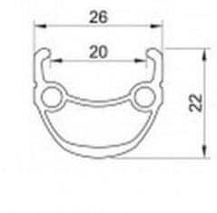 Remerx ráfek EL POWER V-brake 622x19 36děr černý 2nýt