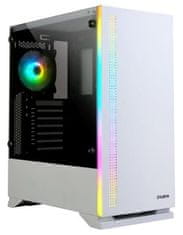 Zalman case miditower S5 Biela, bez zdroja, ATX, 1x USB 3.0, 2x USB 2.0, priehľadná bočnica, biela