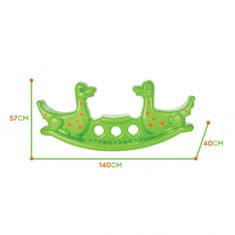 WOOPIE Balančná hojdačka pre viac osôb Dino Zelená