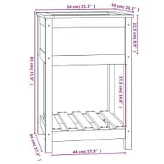 Petromila vidaXL Kvetináč s policou 54x54x81 cm masívna borovica