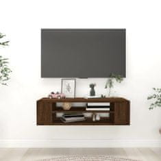 Vidaxl Závesná TV skrinka hnedý dub 100x30x26,5 cm spracované drevo