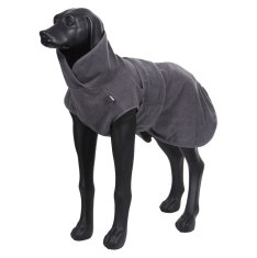 RUKKA PETS Župan pre psa Micro bathrobe graphite L