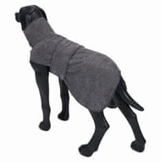 RUKKA PETS Župan pre psa Micro bathrobe graphite L