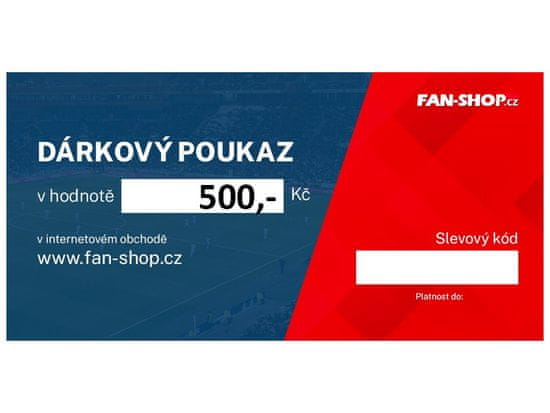 Fan-shop Tištěný dárkový poukaz 500,- Kč