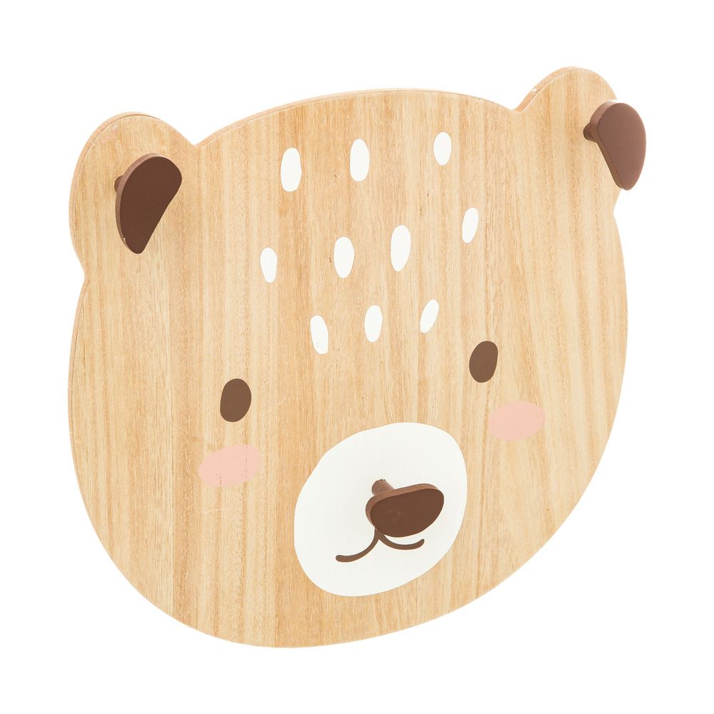 Atmosphera Detský drevený vešiak medveď 37 x 36 cm