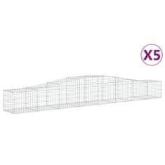 Vidaxl Oblúkový gabionový kôš 5 ks 400x50x40/60 cm pozinkované železo