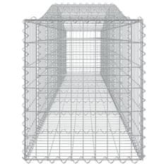 Vidaxl Oblúkový gabionový kôš 9 ks 400x50x60/80 cm pozinkované železo