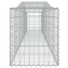 Vidaxl Oblúkový gabionový kôš 5 ks 400x50x60/80 cm pozinkované železo