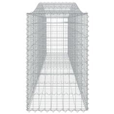 Petromila vidaXL Oblúkové gabionové koše 3 ks 400x50x80/100cm pozinkované železo