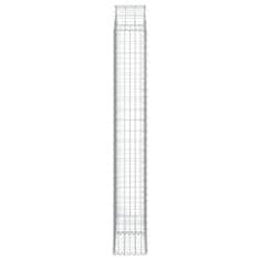 Vidaxl Oblúkový gabionový kôš 100x30x200/220 cm pozinkované železo