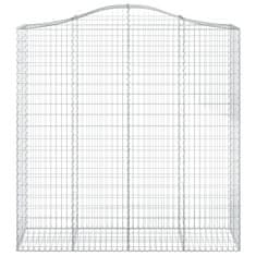 Vidaxl Oblúkový gabionový kôš 2 ks 200x50x200/220cm pozinkované železo