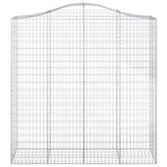 Vidaxl Oblúkový gabionový kôš 4 ks 200x50x200/220cm pozinkované železo