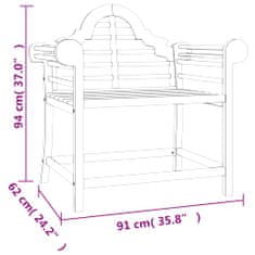 Petromila vidaXL Záhradné stoličky 2 ks 91x62x94 cm tíkové masívne drevo