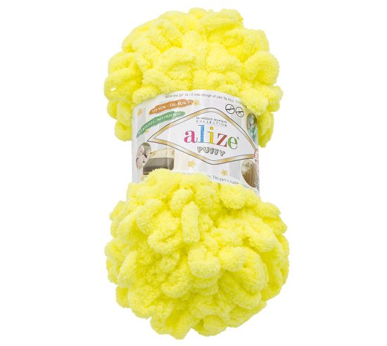 Alize Priadza PUFFY - 100g / 9 m - žltá