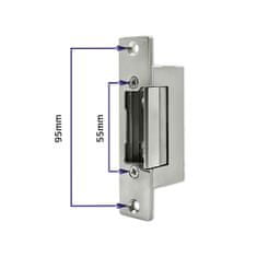 Qoltec Symetrický elektrický vrátnik s pamäťou a zámkom + montážna doska| 12V