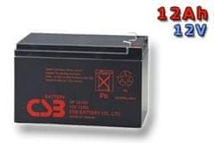 CSB Náhradná batéria 12V - 12Ah GP12120 F2 - kompatibilná s RBC4/6