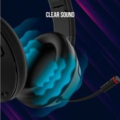 LORGAR herný headset Noah 701, BT 5.0 + USB dongle 2,4 Ghz, až 40 hodín, 3D sound