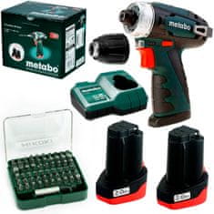 Metabo 12V 34Nm PowerMaxx BS Základný skrutkovač + bity