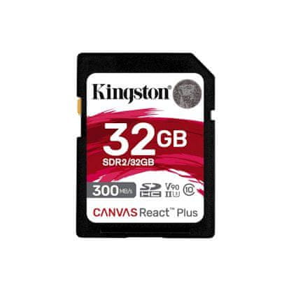 Kingston Canvas React Plus/SDHC/32GB/300MB/UHS-II U3 / Class 10