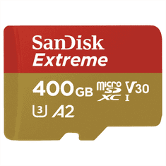 SanDisk Extreme micro SDXC 400 GB 160 MB/s A2 C10 V30 UHS-I U3, adaptér, NÁHRADA 121588