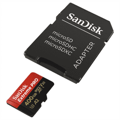 SanDisk Extreme Pre microSDXC 400 GB 170 MB/s A2 C10 V30 UHS-I U3, adapte, NÁHRADA 214506