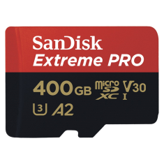 SanDisk Extreme Pre microSDXC 400 GB 170 MB/s A2 C10 V30 UHS-I U3, adapte, NÁHRADA 214506