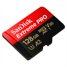 SanDisk Extreme PRO microSDXC 128GB + SD adaptér 200MB/s a 90MB/s A2 C10 V30 UHS-I U3