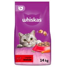 Whiskas granule hovädzie pre dospelé mačky 14kg