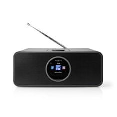 Nedis RDIN4000BK - Internetové Rádio -Stolné Prevedenie/Bluetooth/Wi-Fi/FM/Internet/2,4"/Časovač vypnutia/42W/Budík/Čierna