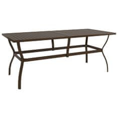 Petromila vidaXL Záhradný stôl hnedý 190x80x72 cm oceľ