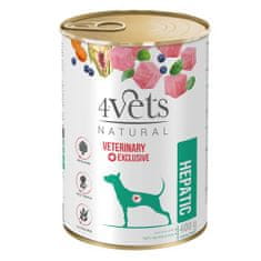 4VETS NATURAL VETERINARY EXCLUSIVE HEPATIC 400g pre psov s ochoreniami pečene