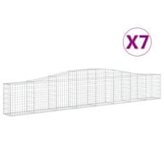 Vidaxl Oblúkový gabionový kôš 7 ks 400x30x60/80 cm pozinkované železo