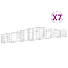 Vidaxl Oblúkový gabionový kôš 7 ks 400x30x40/60 cm pozinkované železo