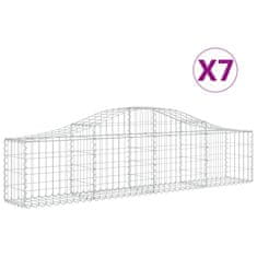 Vidaxl Oblúkový gabionový kôš 7 ks 200x30x40/60 cm pozinkované železo