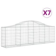 Vidaxl Oblúkový gabionový kôš 7 ks 200x30x60/80 cm pozinkované železo