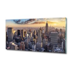 Wallmuralia.sk Fotoobraz na skle New York vtáčie pohľad 100x50 cm 2 prívesky