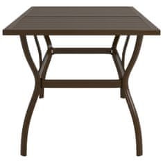 Petromila vidaXL Záhradný stôl hnedý 140x80x72 cm oceľ