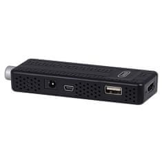 Trevi Set-top box , HE 3362 T2, mini, diaľkové ovládanie, IR senzor s displejom, kábel so zástrčkou USB, 5V 1A /100-240V 50/60Hz