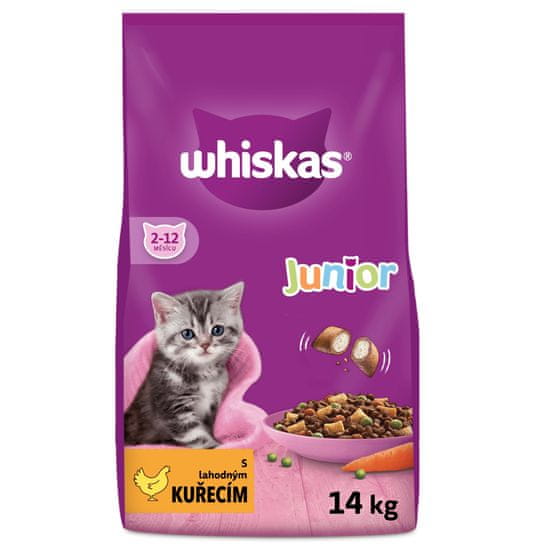 Whiskas granule s kuracím pre mačiatka 14kg