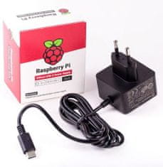 RASPBERRY Zdroj napájací adaptér 3A pre Rpi 4, čierny